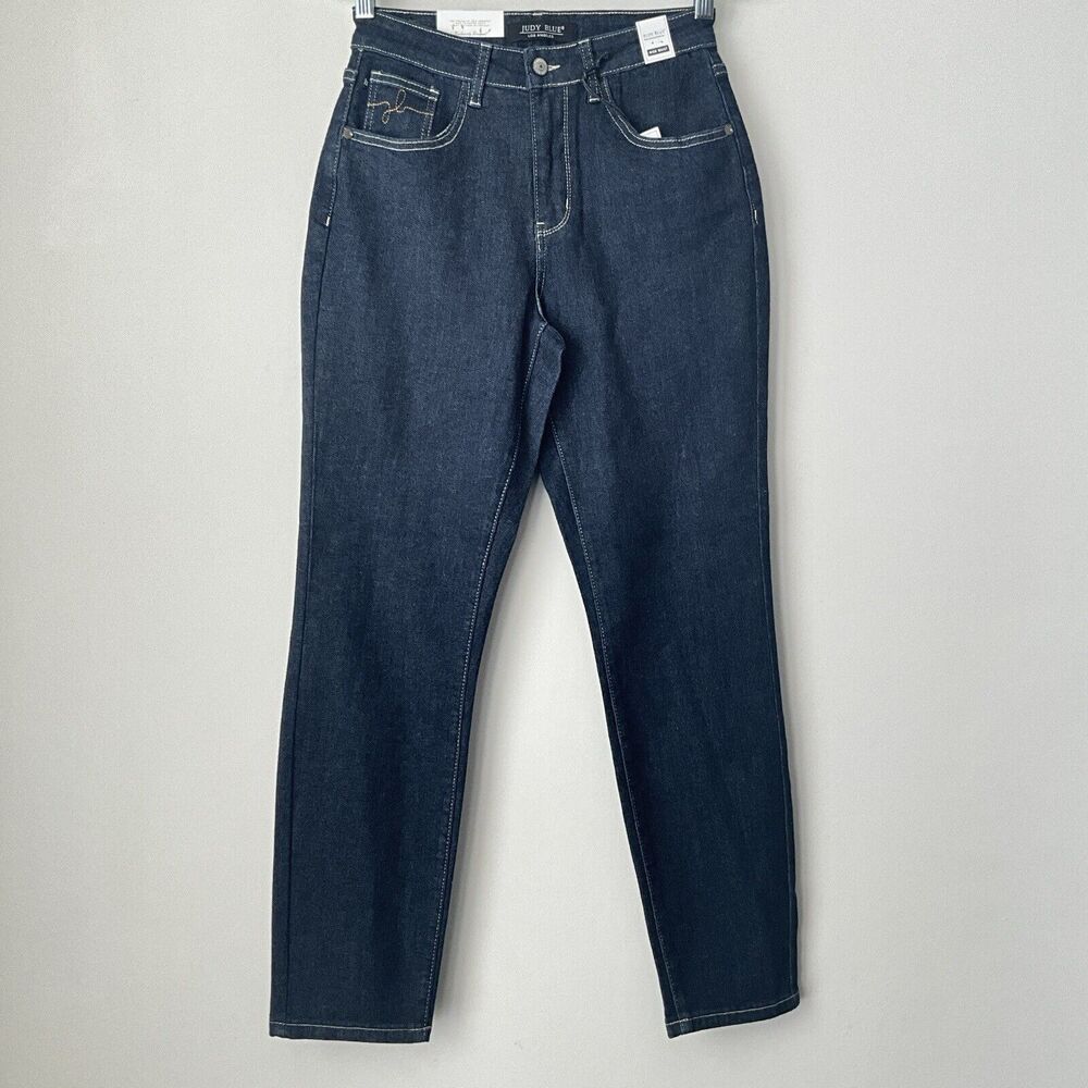 Judy Blue Rinse Wash Mom Jeans Dark Blue High-Rise 26 - Picture 14 of 14